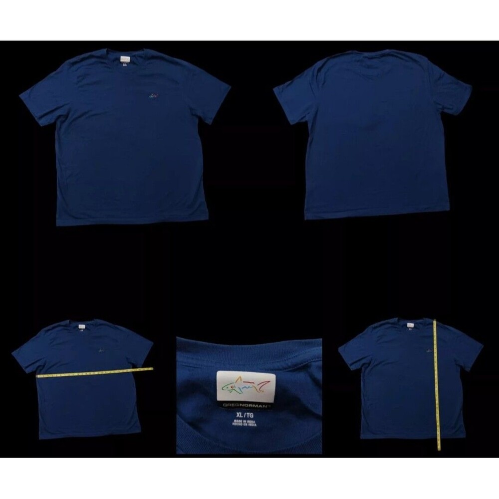 Greg Norman Golf T-Shirt Mens XL Navy Blue Short Sleeve Embroidered Logo